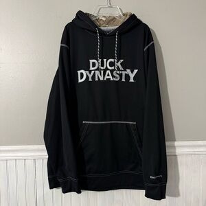 Duck Dynasty Hoodie Sweatshirt Adult M Black Realtree Hooded Pullover Hunting